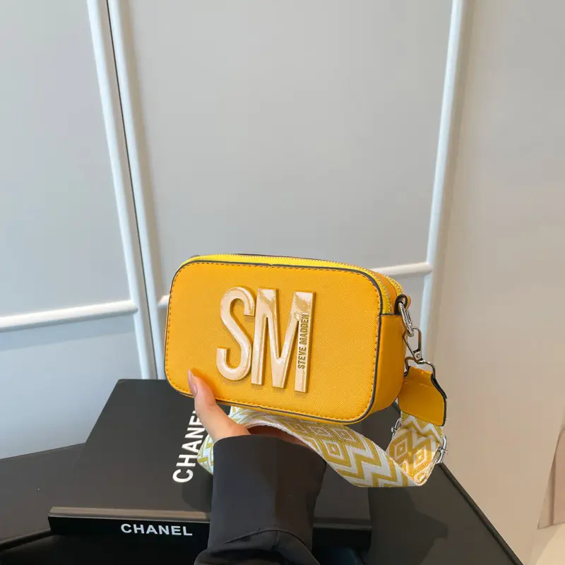 Women's Yellow Embroidered Crossbody Bag with SPF57 Design - Image 5