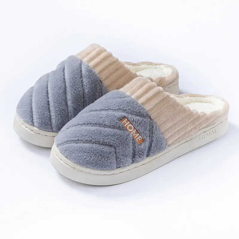 Women Plaid Fleece Lined Slippers Autumn Winter 2025 - Image 14