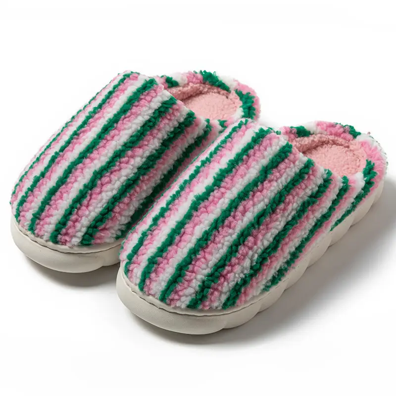 Women Plaid Fleece Lined Slippers Autumn Winter 2025 - Image 21