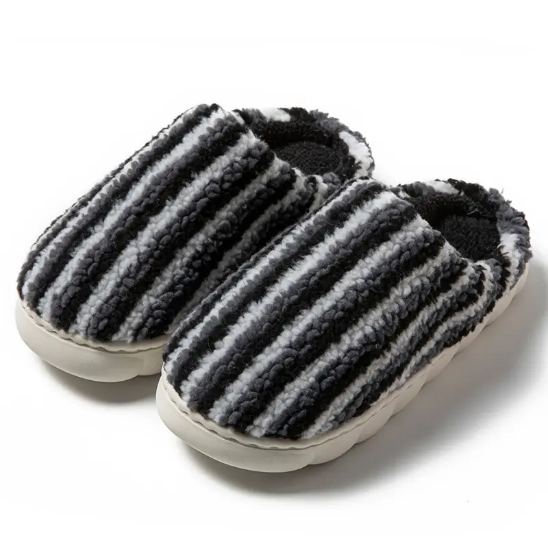 Women Plaid Fleece Lined Slippers Autumn Winter 2025 - Image 23