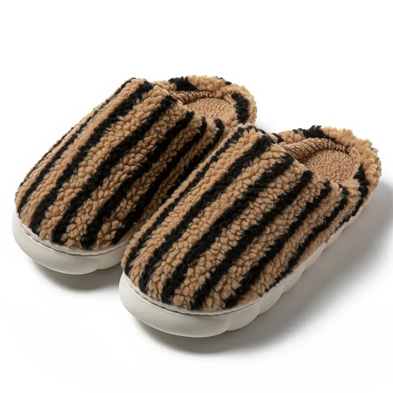 Women Plaid Fleece Lined Slippers Autumn Winter 2025 - Image 24