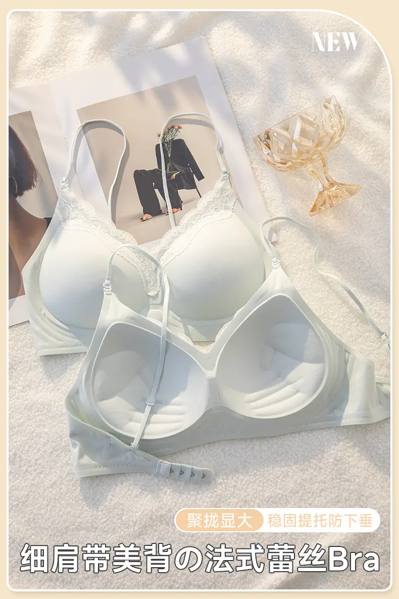 Sofitel Lace Lifting Bra Soft Support Push-Up Seamless Breast Reduction Semi-Fixed Cup Layered Underwear for Women — feature 1