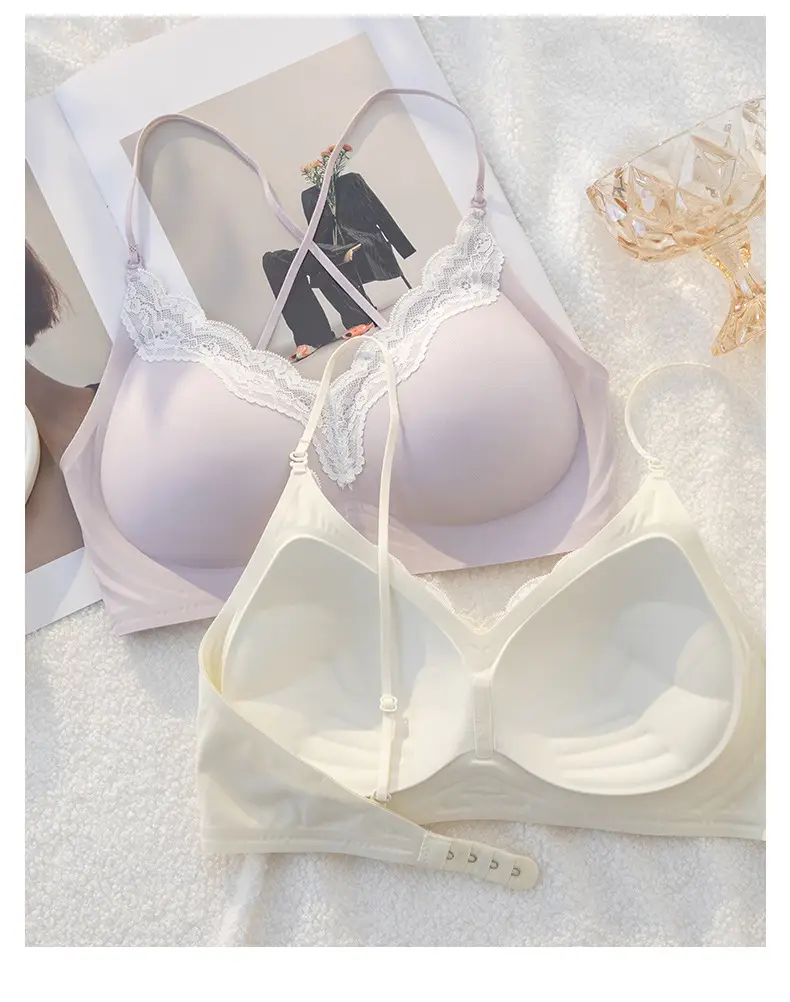 Sofitel Lace Lifting Bra Soft Support Push-Up Seamless Breast Reduction Semi-Fixed Cup Layered Underwear for Women — feature 16