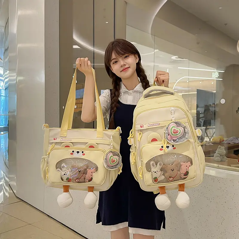 Korean Style Transparent Shoulder Bag Large Capacity Student Crossbody Bag - Image 12