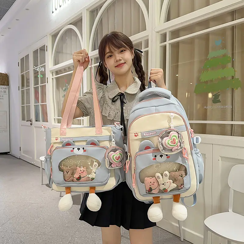 Korean Style Transparent Shoulder Bag Large Capacity Student Crossbody Bag - Image 13