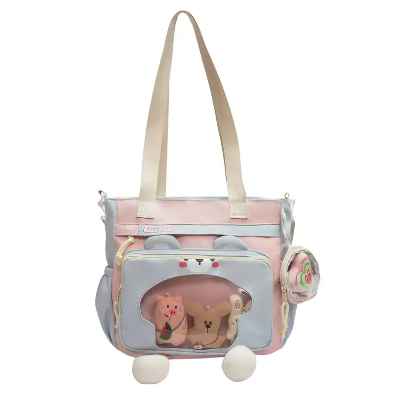 Korean Style Transparent Shoulder Bag Large Capacity Student Crossbody Bag - Image 10