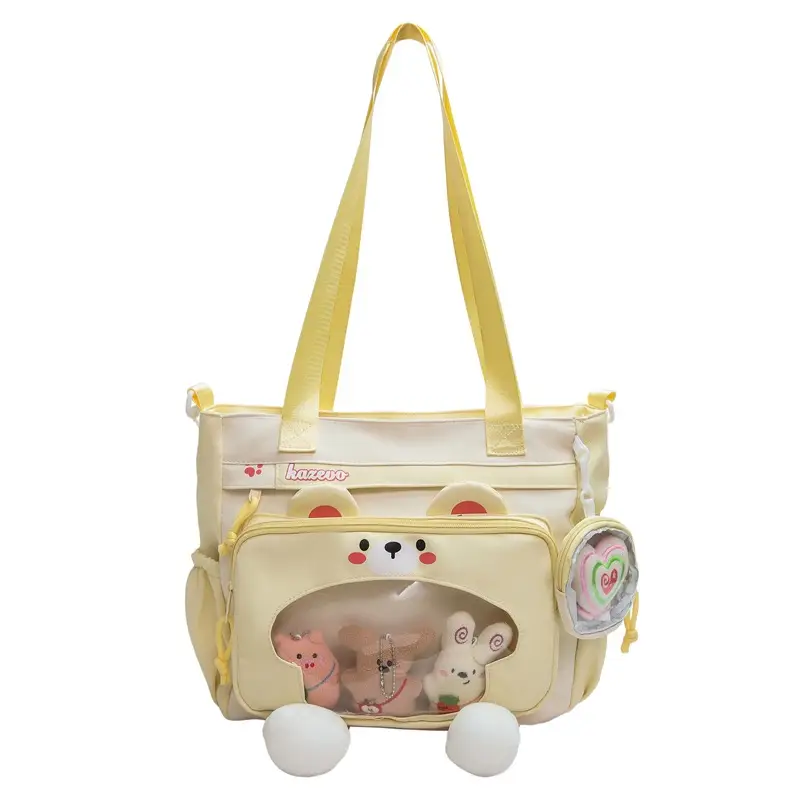 Korean Style Transparent Shoulder Bag Large Capacity Student Crossbody Bag - Image 6