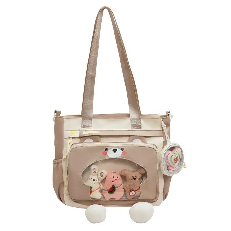 Korean Style Transparent Shoulder Bag Large Capacity Student Crossbody Bag - Image 7