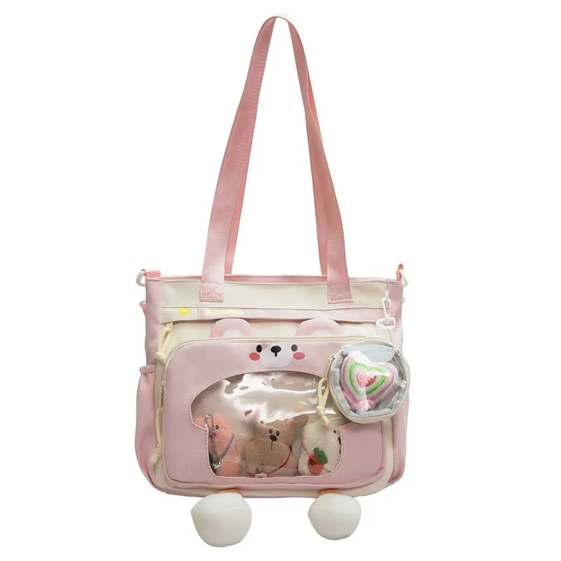 Korean Style Transparent Shoulder Bag Large Capacity Student Crossbody Bag - Image 8