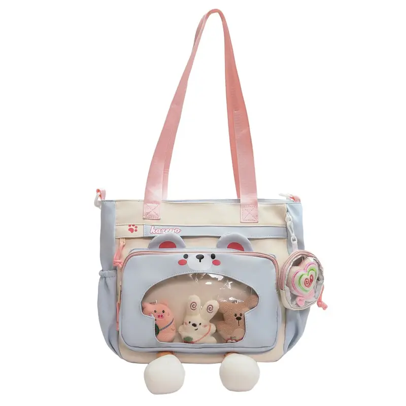 Korean Style Transparent Shoulder Bag Large Capacity Student Crossbody Bag - Image 9
