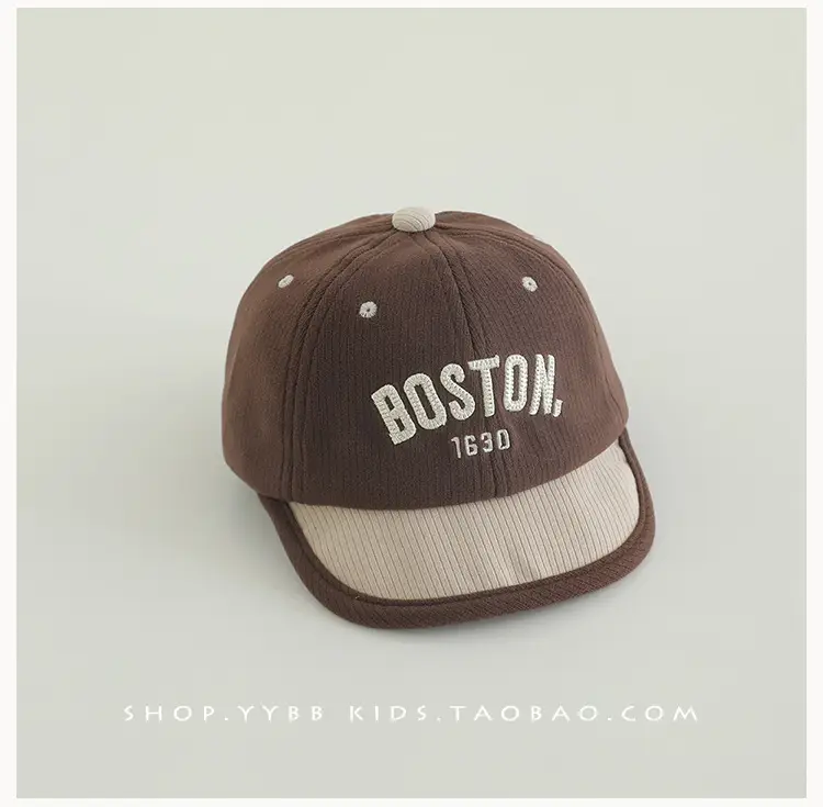 Kids Boston Letter Baseball Caps for Spring & Autumn — feature 10