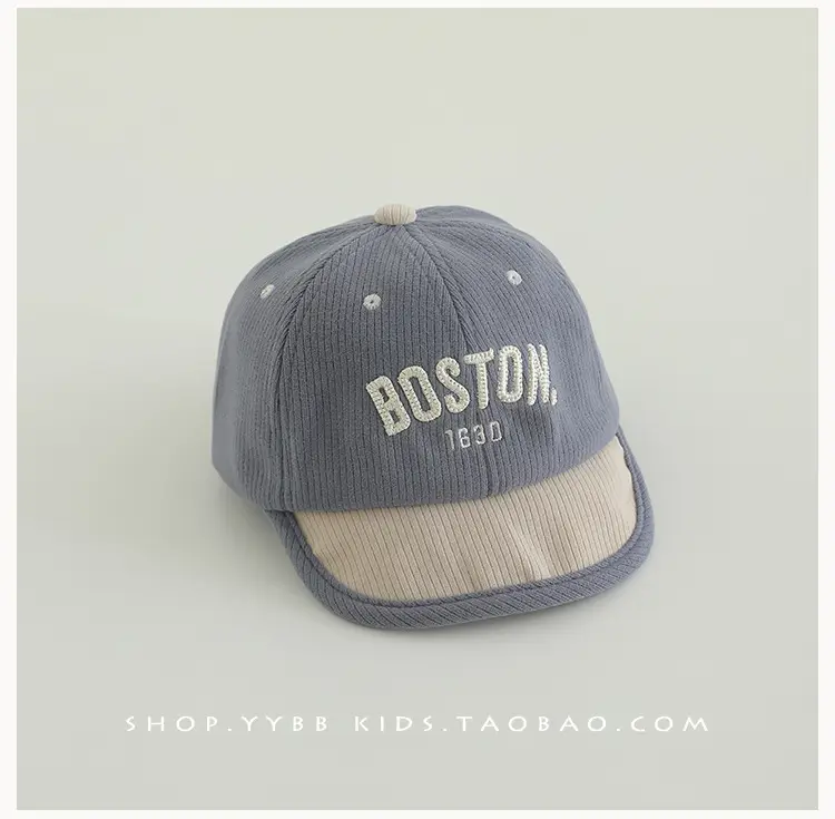 Kids Boston Letter Baseball Caps for Spring & Autumn — feature 11