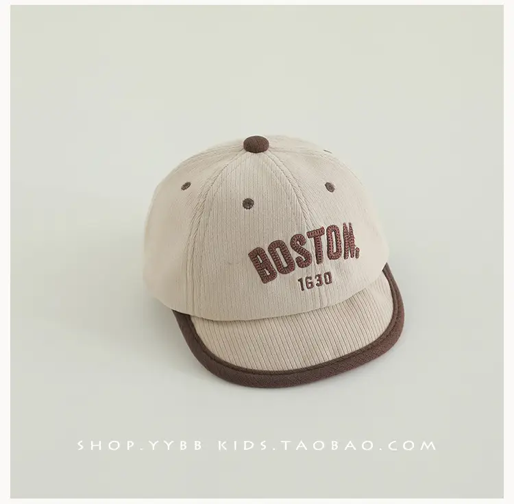Kids Boston Letter Baseball Caps for Spring & Autumn — feature 7
