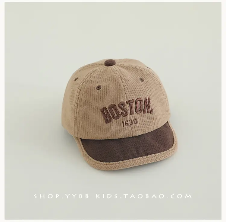 Kids Boston Letter Baseball Caps for Spring & Autumn — feature 8