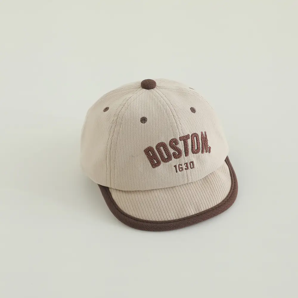 Kids Boston Letter Baseball Caps for Spring & Autumn - Image 2
