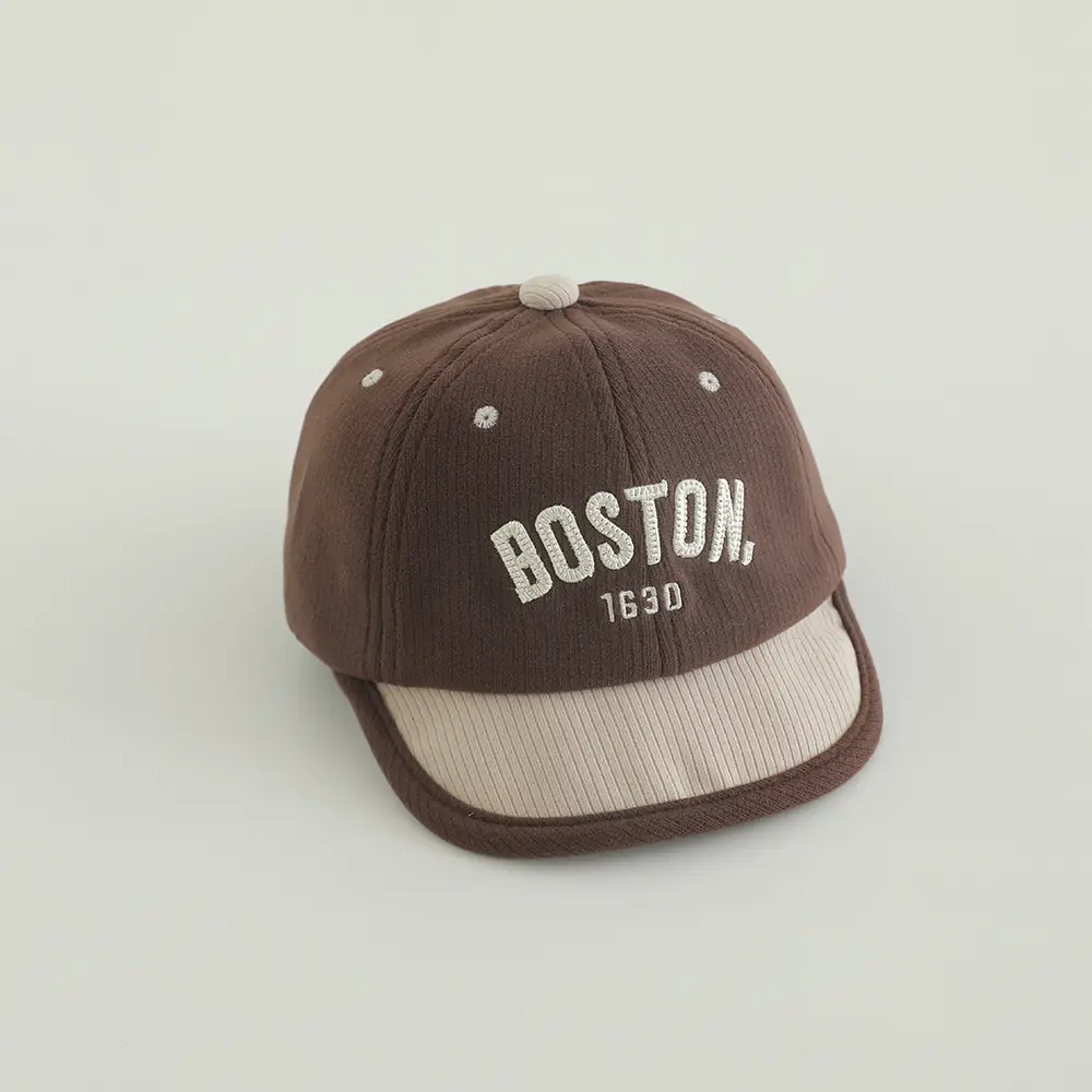 Kids Boston Letter Baseball Caps for Spring & Autumn - Image 3