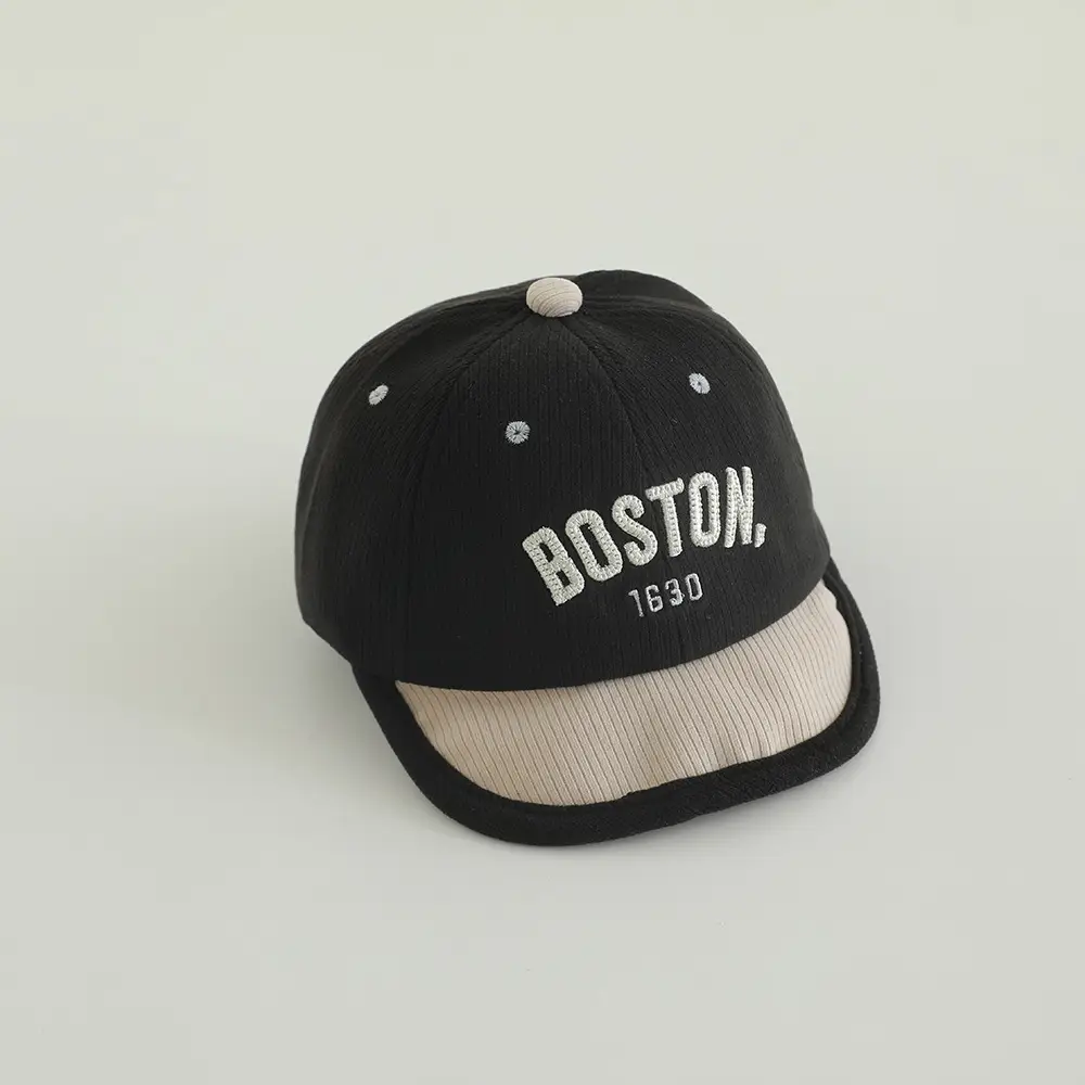 Kids Boston Letter Baseball Caps for Spring & Autumn - Image 5