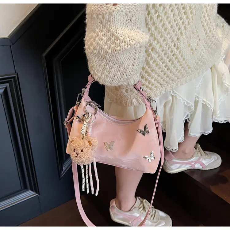 Transparent Butterfly Bag with Bear Charm — feature 18