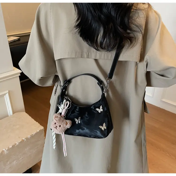 Transparent Butterfly Bag with Bear Charm — feature 19