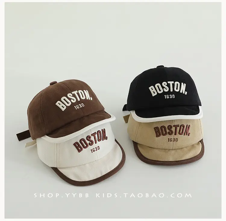 Boston 1630 Letter Baseball Cap for Men Women — feature 1