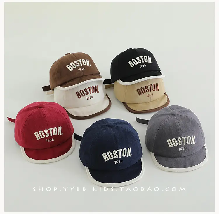 Boston 1630 Letter Baseball Cap for Men Women — feature 2