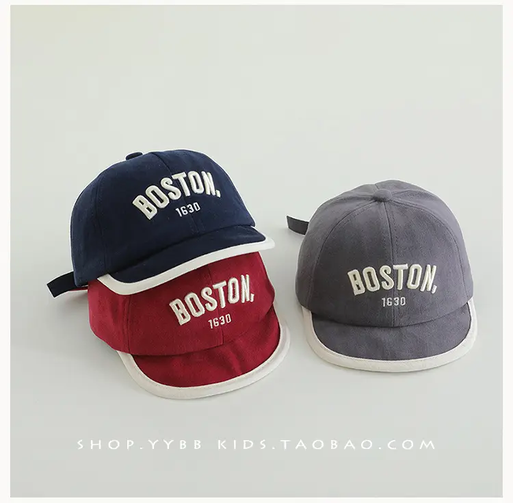 Boston 1630 Letter Baseball Cap for Men Women — feature 4