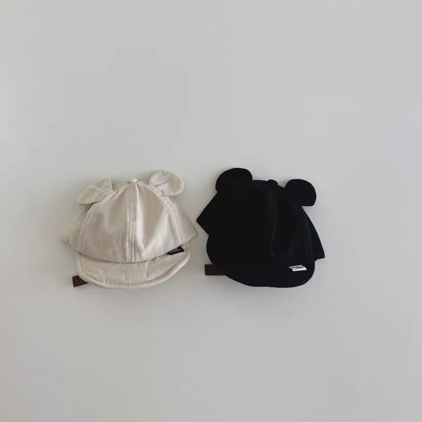 Cute White Beanie Baby Hat Spring Autumn Sunshade - Image 4