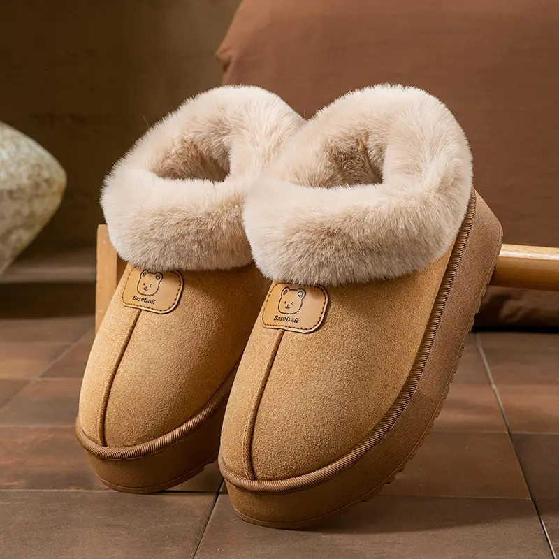 Cross-Border New Cotton Shoes Autumn and Winter Fashion Ins Style Cotton Slippers for Men and Women Couples Indoor and Outdoor Fashion Warm Shoes - Image 2