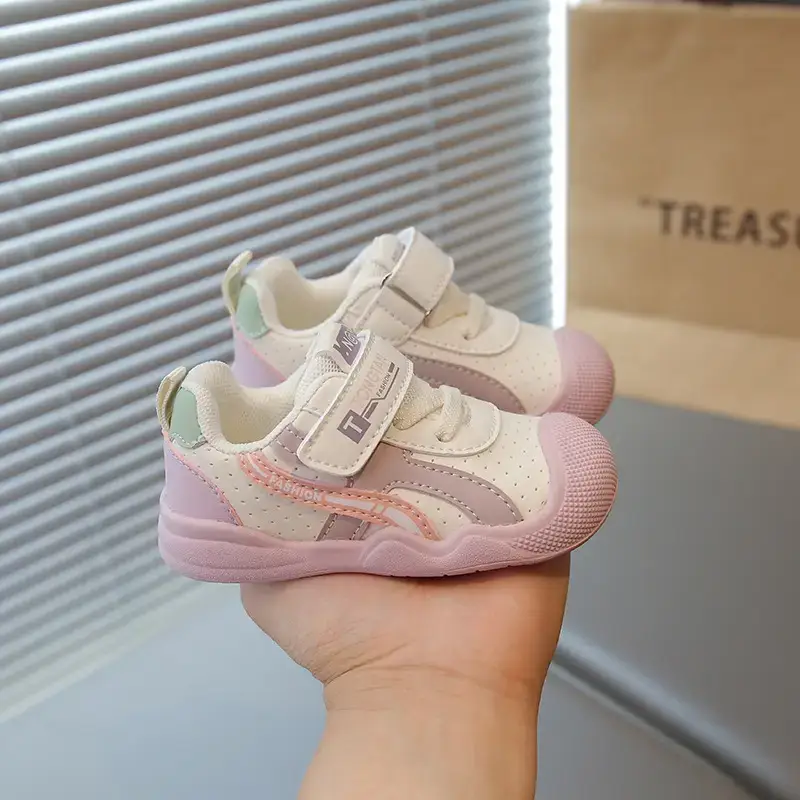 2026 Baby Walking Shoes Soft-Soled Non-Slip Beige