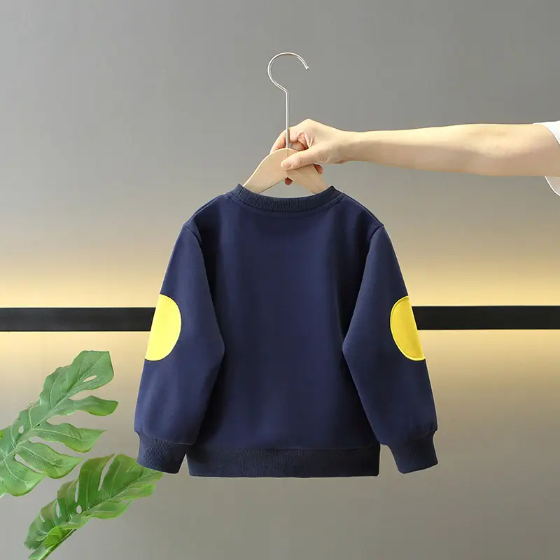 Boys Sweatshirt Navy Blue Okay Yellow Print 2025