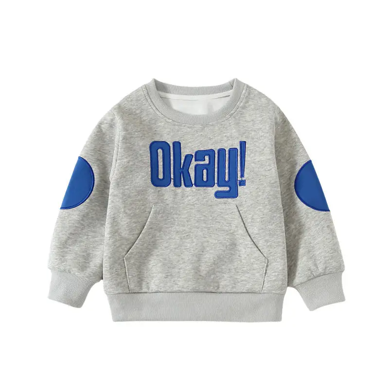 Boys Sweatshirt Navy Blue Okay Yellow Print 2025