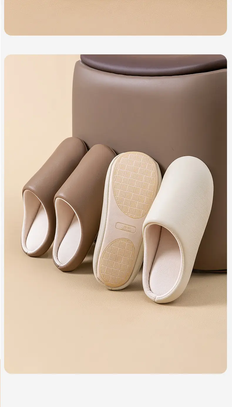 Home Cotton Slippers Indoor and Outdoor Women's Spring & Fall Japanese Style High-End Cotton and Linen Breathable Four-Season Silent Floor Couple Cotton Slippers for Men — feature 17