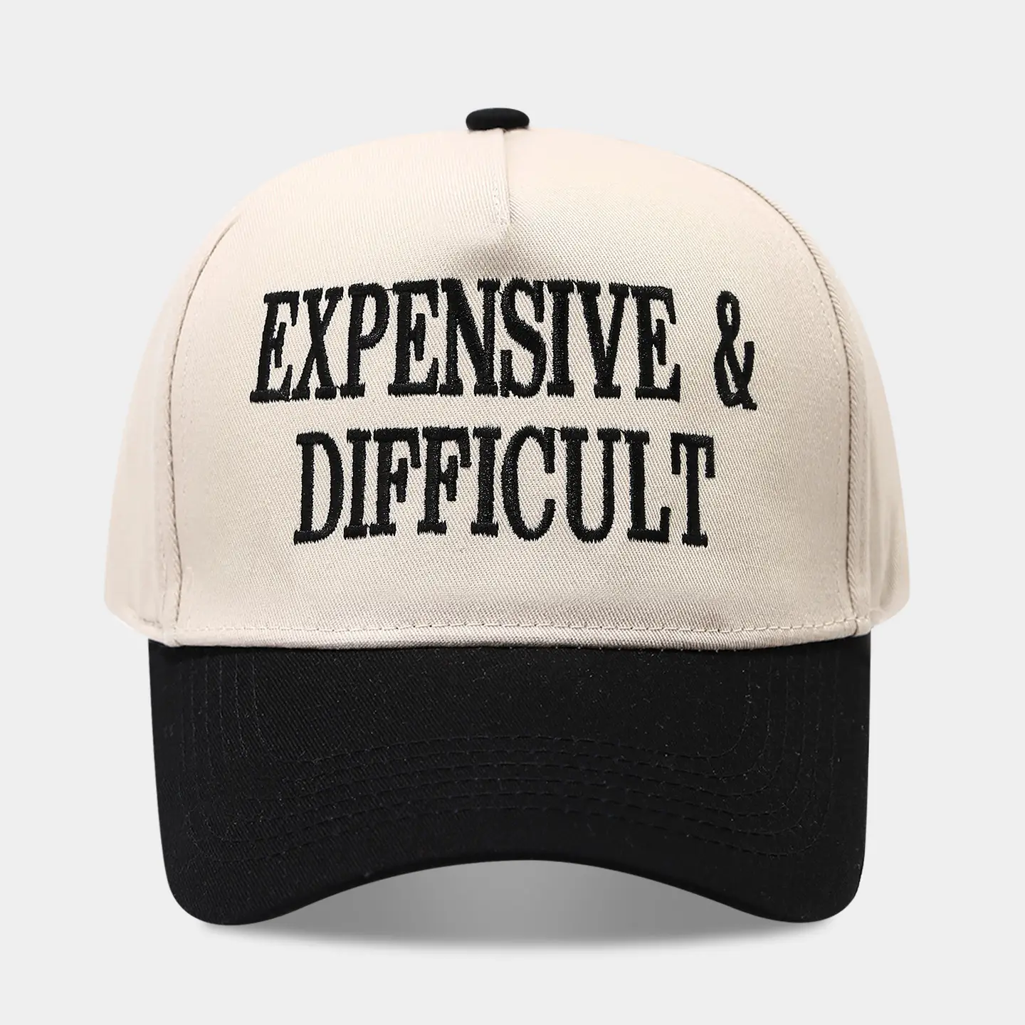2025 Autumn Letter Patchwork Baseball Cap Beige Blue Men Women — feature 2