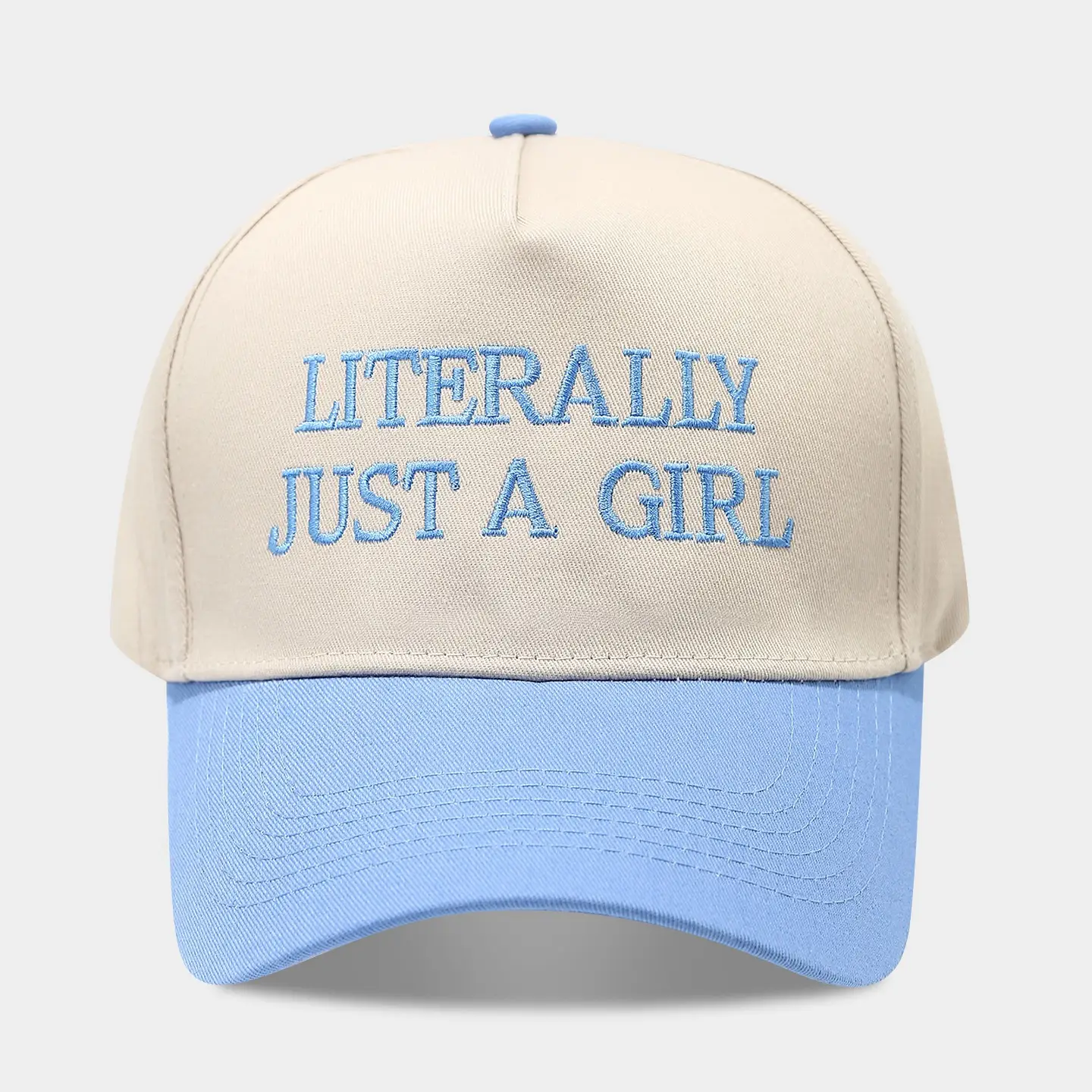 2025 Autumn Letter Patchwork Baseball Cap Beige Blue Men Women