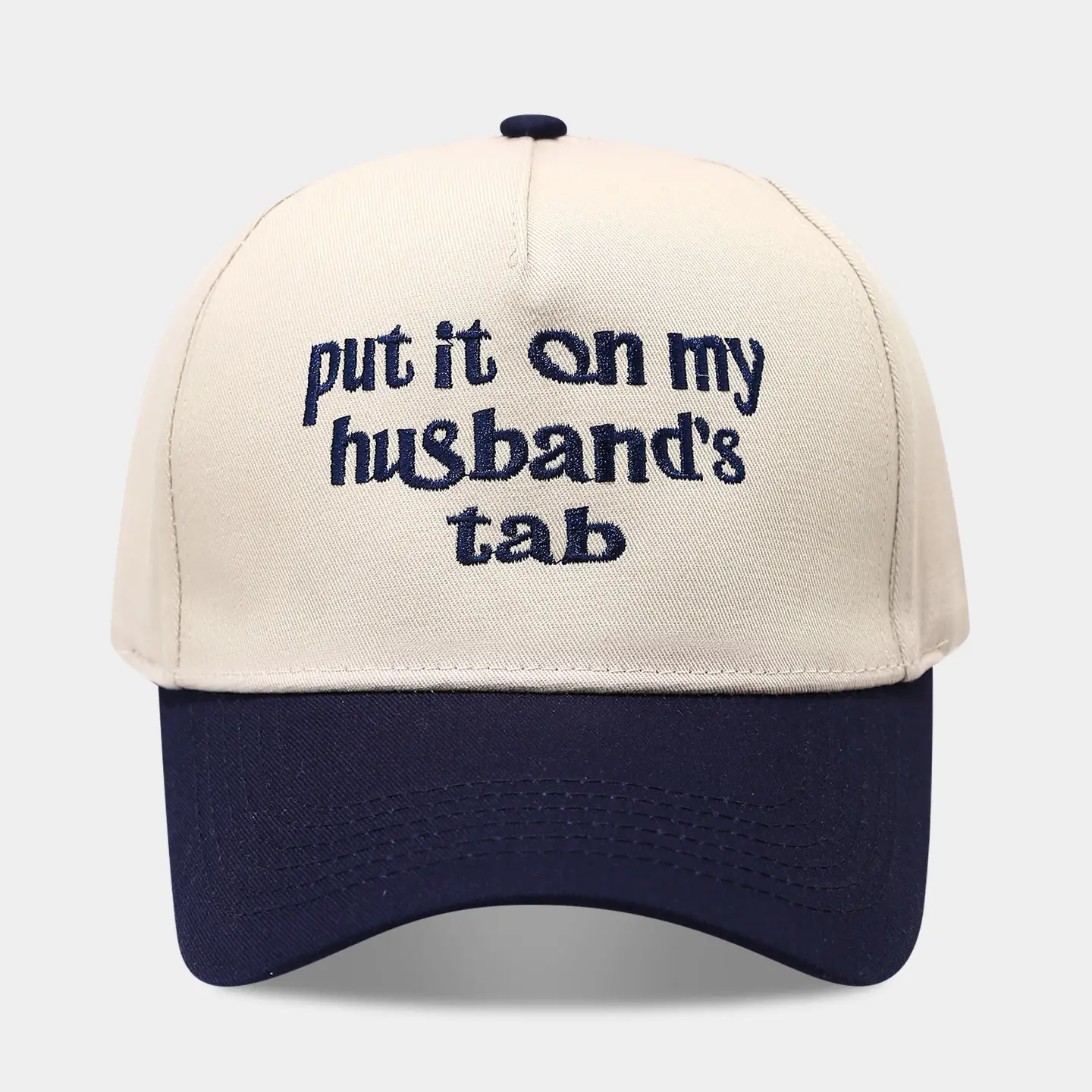 2025 Autumn Letter Patchwork Baseball Cap Beige Blue Men Women
