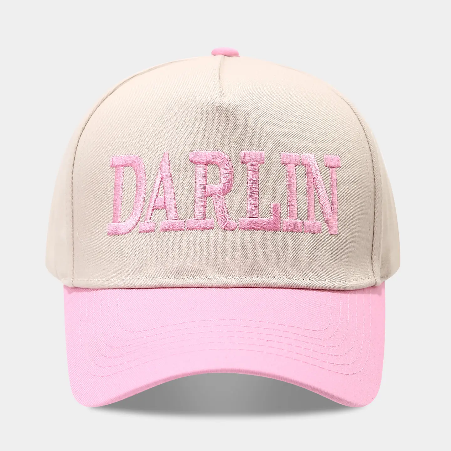 2025 Autumn Letter Patchwork Baseball Cap Beige Blue Men Women