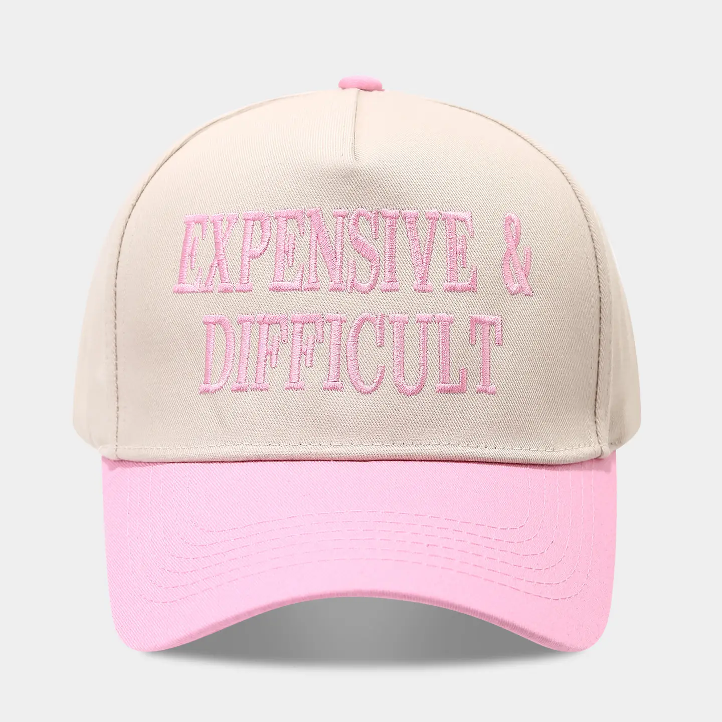 2025 Autumn Letter Patchwork Baseball Cap Beige Blue Men Women