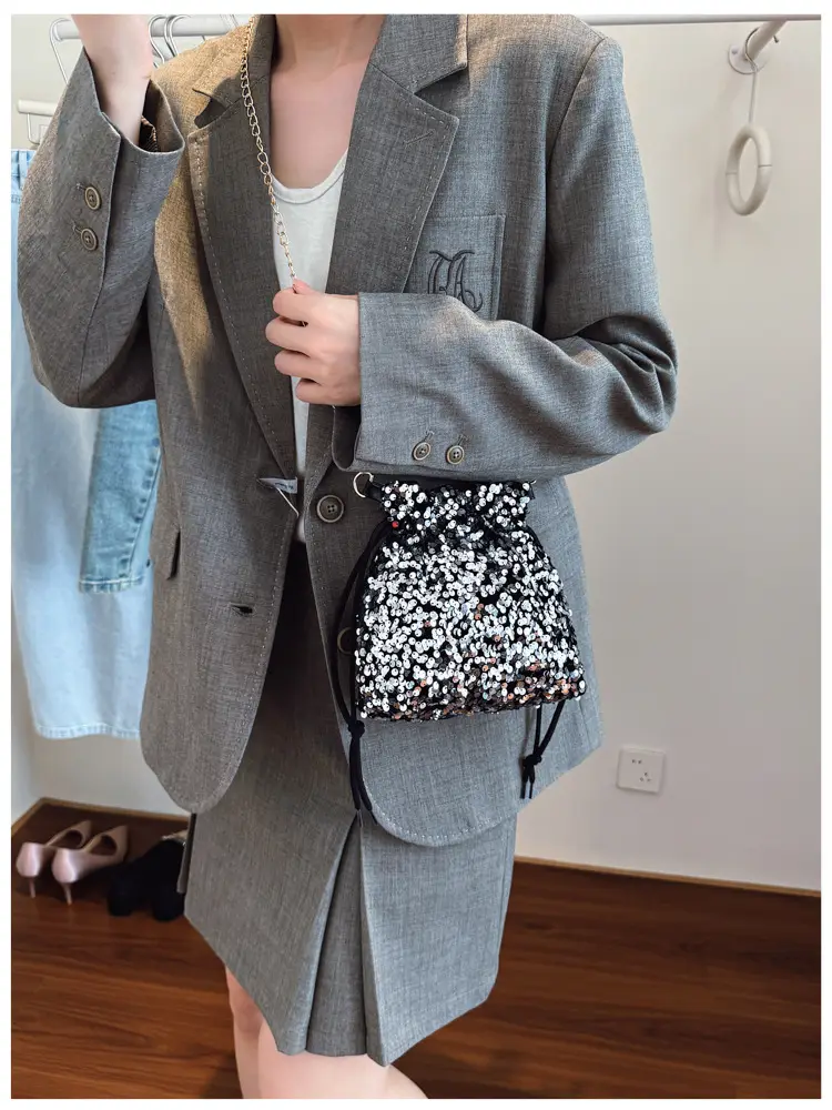 Women Sequined Drawstring Bucket Bag 2025 New Fashion — feature 20