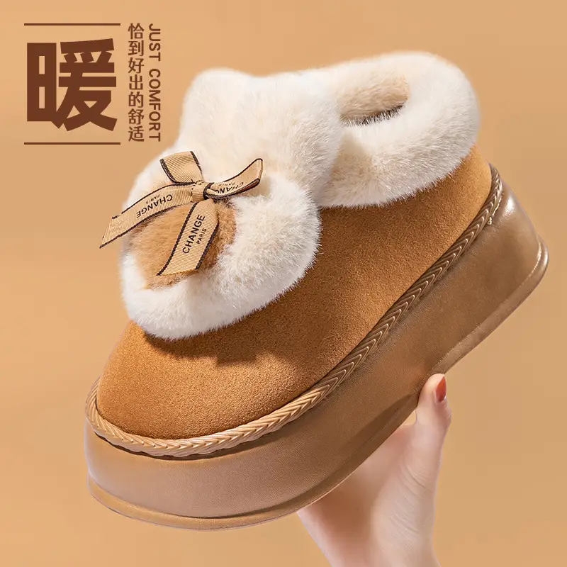 Cotton Slippers for Women, Autumn and Winter 2026 New Style, Closed-Back Home Indoor Warm Non-Slip Cotton Shoes, Suitable for Outdoor Wear, Men's Version with Added Fleece — feature 13