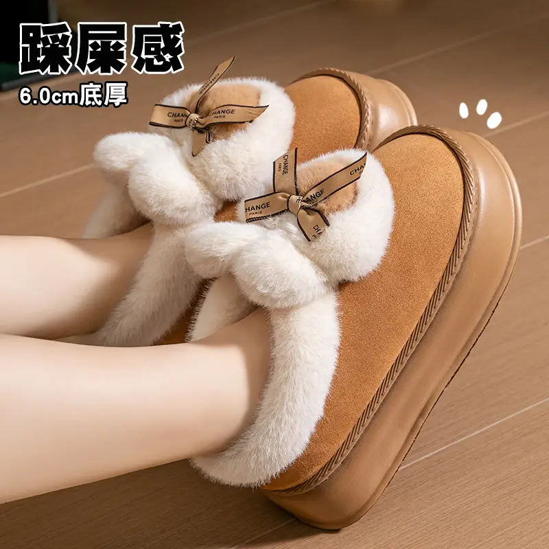 Cotton Slippers for Women, Autumn and Winter 2026 New Style, Closed-Back Home Indoor Warm Non-Slip Cotton Shoes, Suitable for Outdoor Wear, Men's Version with Added Fleece — feature 16