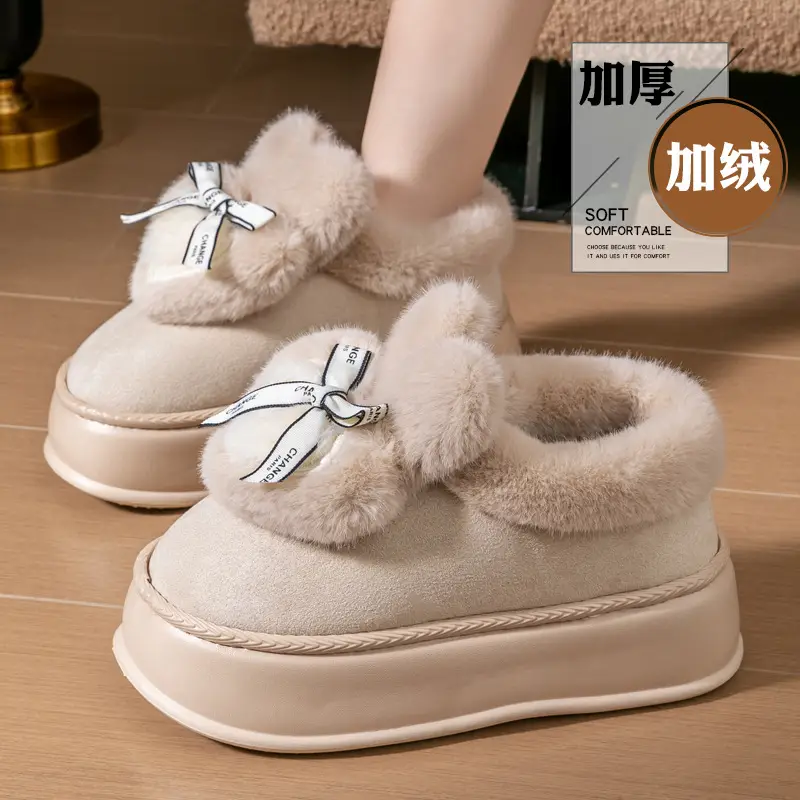 Cotton Slippers for Women, Autumn and Winter 2026 New Style, Closed-Back Home Indoor Warm Non-Slip Cotton Shoes, Suitable for Outdoor Wear, Men's Version with Added Fleece — feature 18