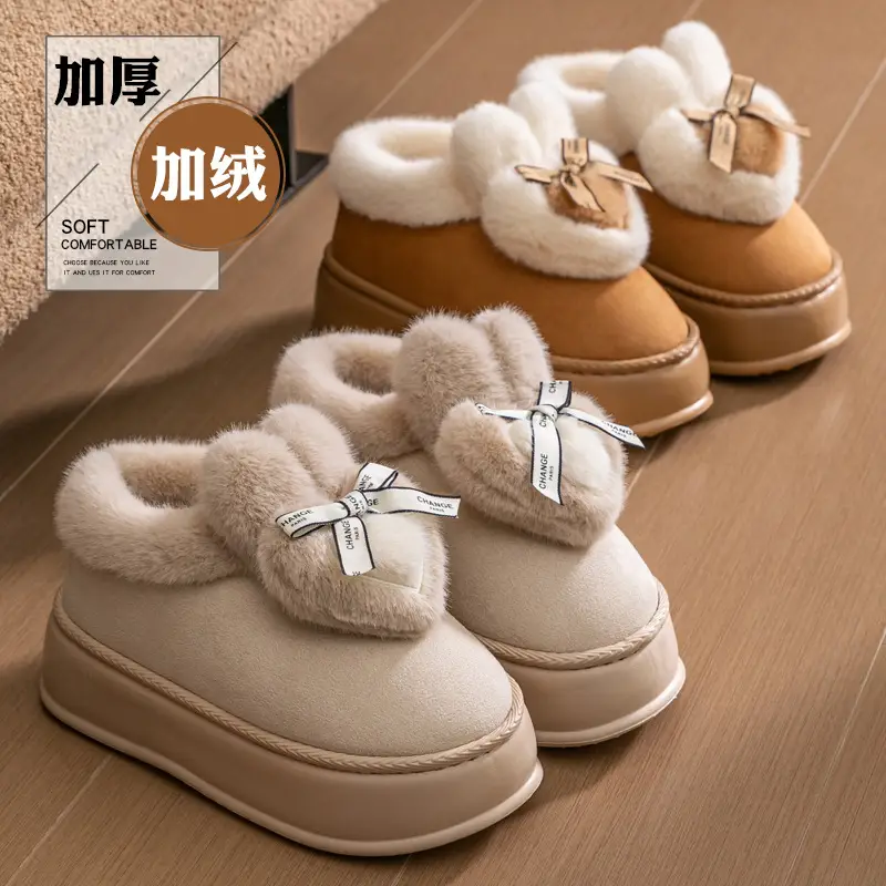 Cotton Slippers for Women, Autumn and Winter 2026 New Style, Closed-Back Home Indoor Warm Non-Slip Cotton Shoes, Suitable for Outdoor Wear, Men's Version with Added Fleece — feature 19