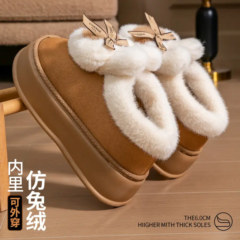 Cotton Slippers for Women, Autumn and Winter 2026 New Style, Closed-Back Home Indoor Warm Non-Slip Cotton Shoes, Suitable for Outdoor Wear, Men's Version with Added Fleece — feature 5