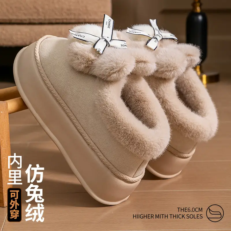 Cotton Slippers for Women, Autumn and Winter 2026 New Style, Closed-Back Home Indoor Warm Non-Slip Cotton Shoes, Suitable for Outdoor Wear, Men's Version with Added Fleece — feature 6