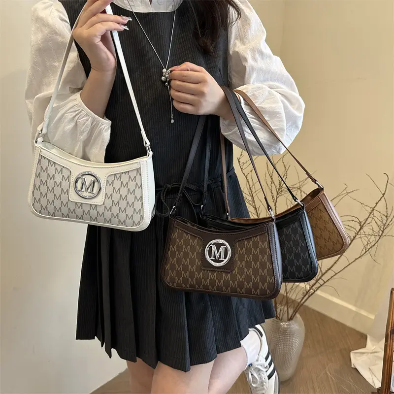 M Logo Textured Shoulder Bag New 2025 - Image 8