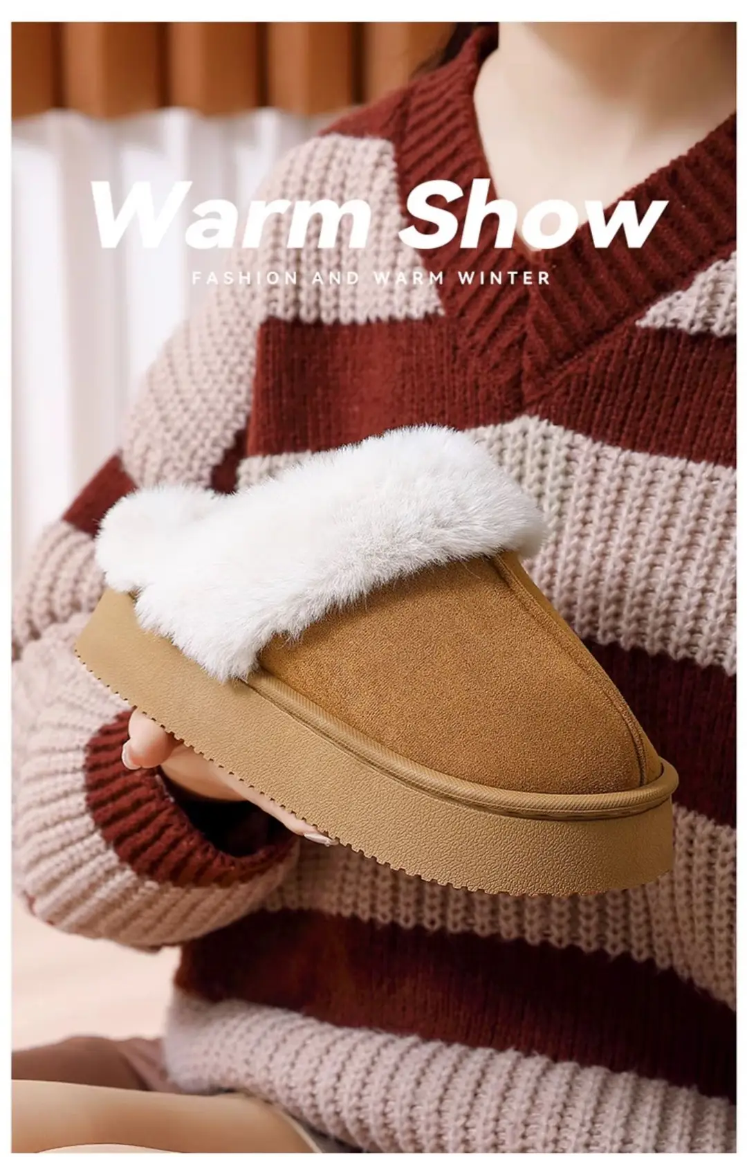 Cotton Slippers for Women Autumn and Winter New Style Indoor Home Plush Thick-Soled Warm Birkenstock Slippers Outer Wear Cotton Shoes Wholesale — feature 18