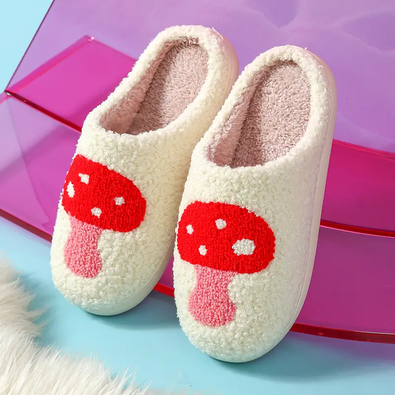 Halloween Strawberry Heart Cotton Slippers for Women - Image 2
