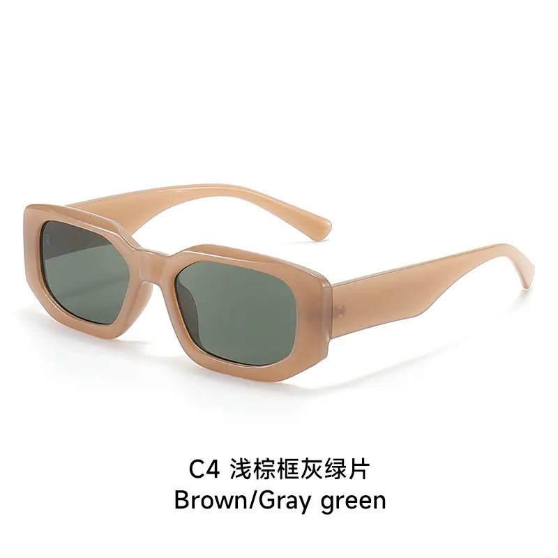 Orange Square Sunglasses with Yellow Lens - Image 4