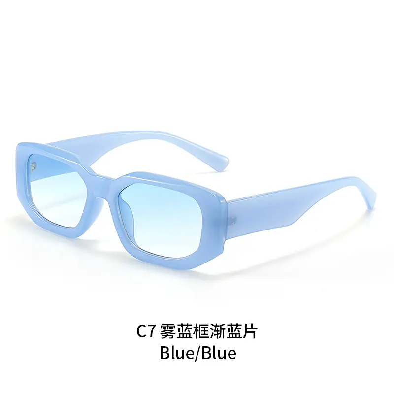 Orange Square Sunglasses with Yellow Lens - Image 5