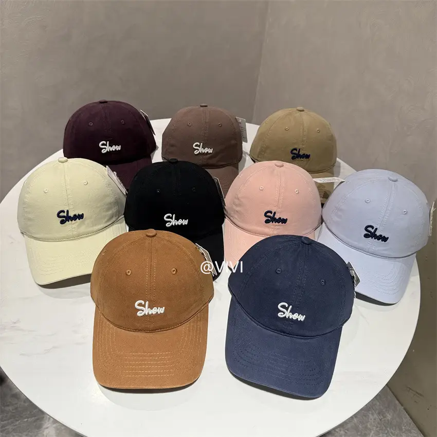 Women Embroidered Letter Cap Beige Spring Summer - Image 11